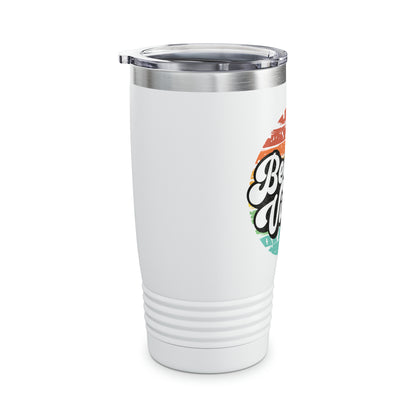 Beach Vibes Retro Ringneck Tumbler, 20oz 3 Colors Available