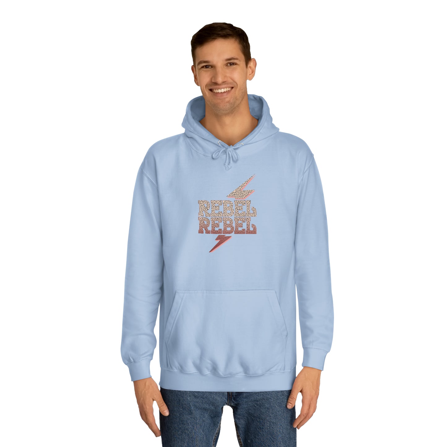 Rebel Lightning Bolt Unisex College Hoodie