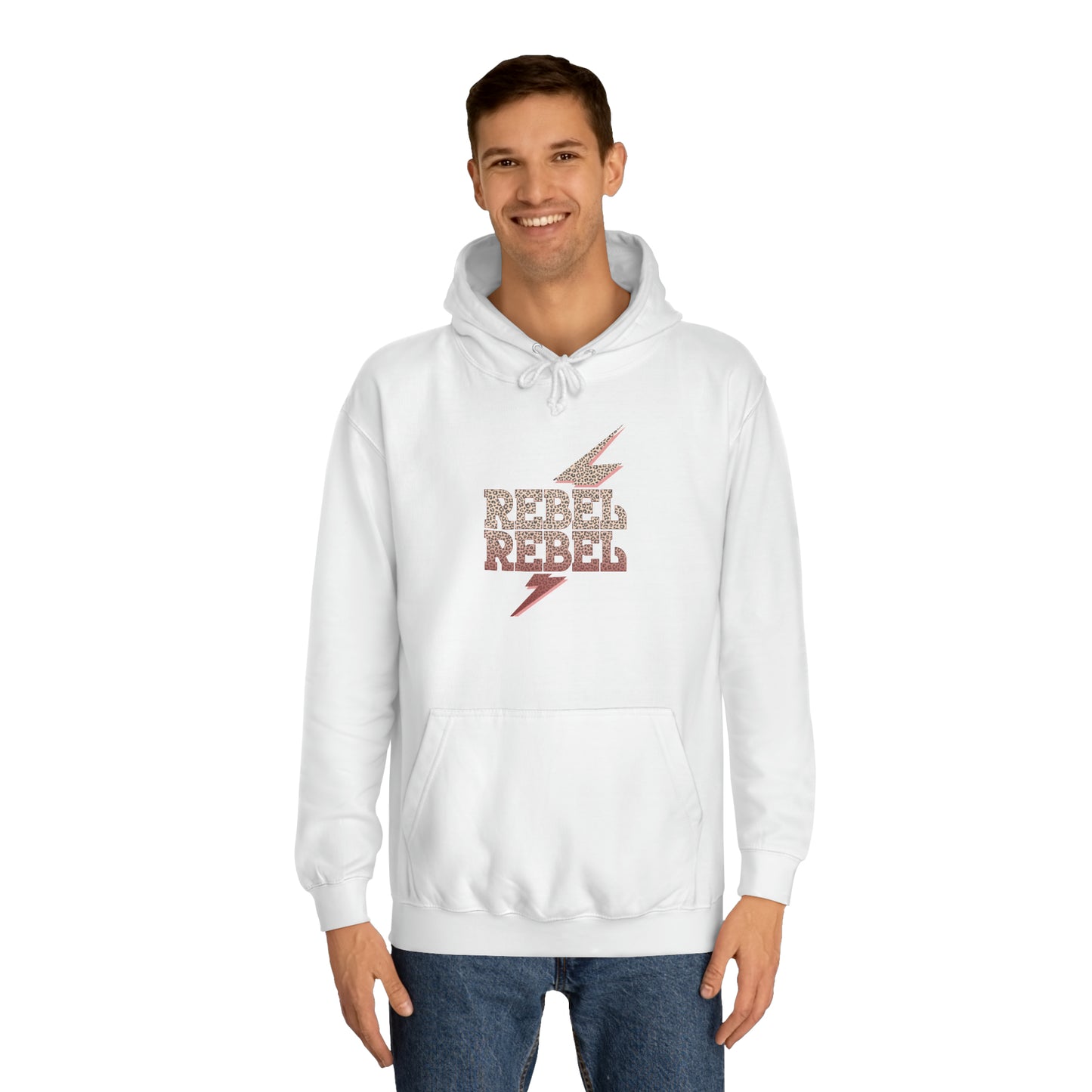 Rebel Lightning Bolt Unisex College Hoodie