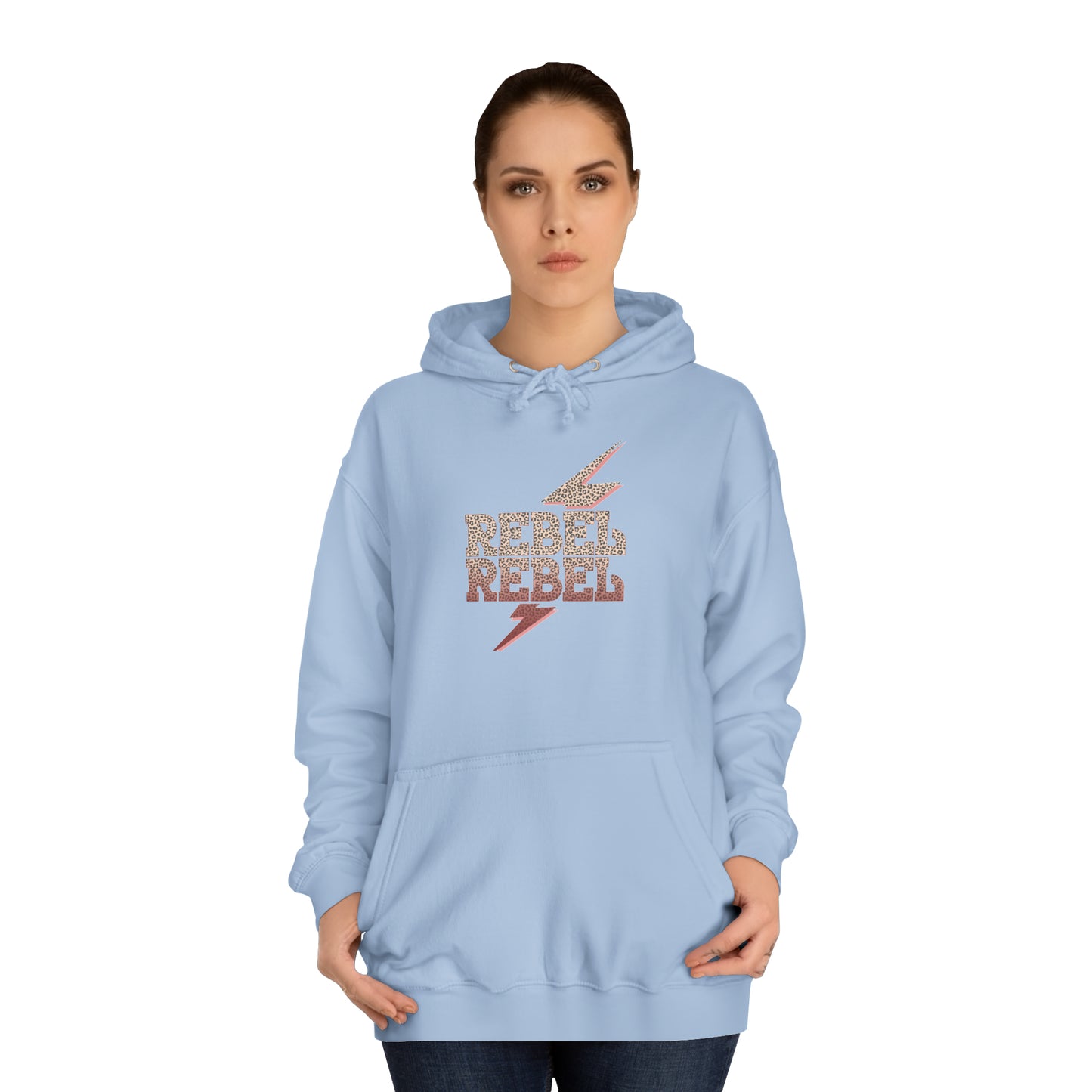 Rebel Lightning Bolt Unisex College Hoodie