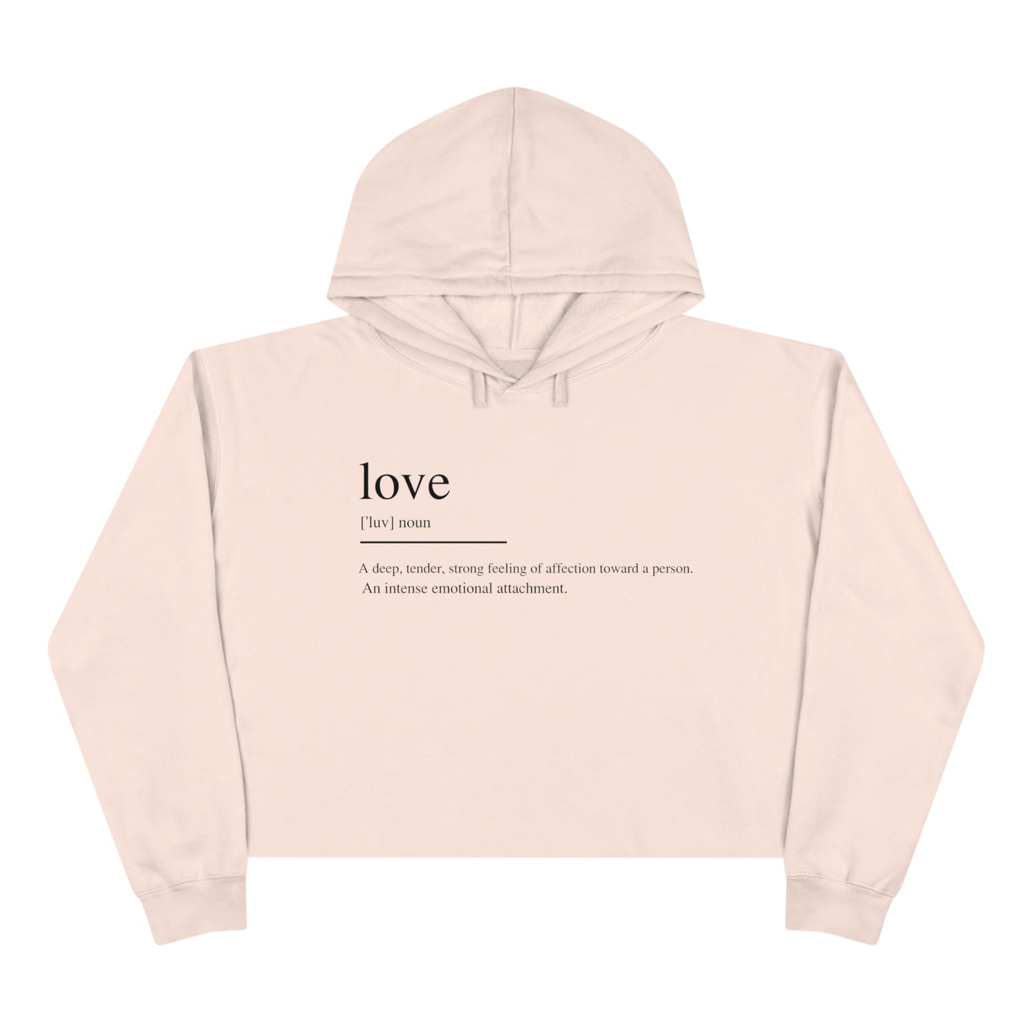 Love Definition Crop Hoodie