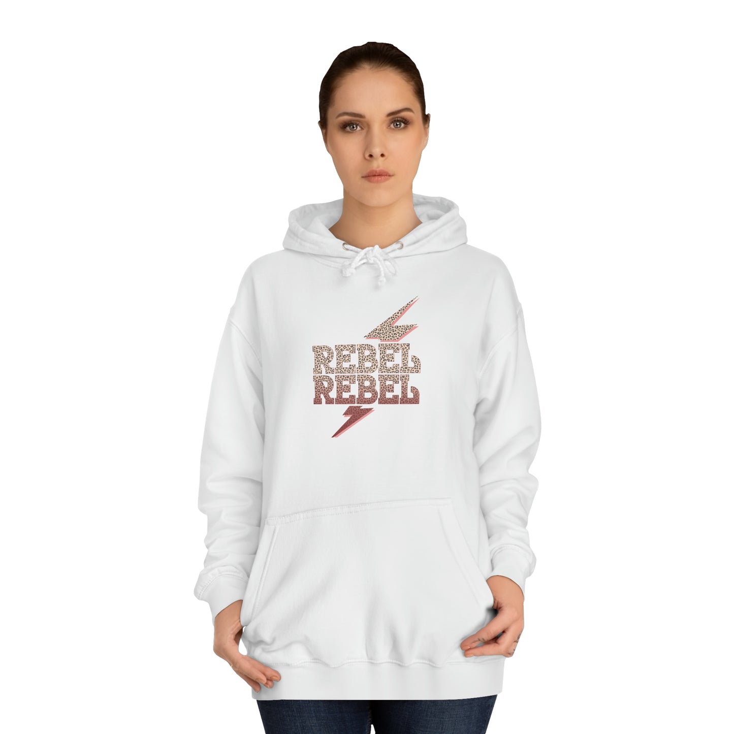 Rebel Lightning Bolt Unisex College Hoodie