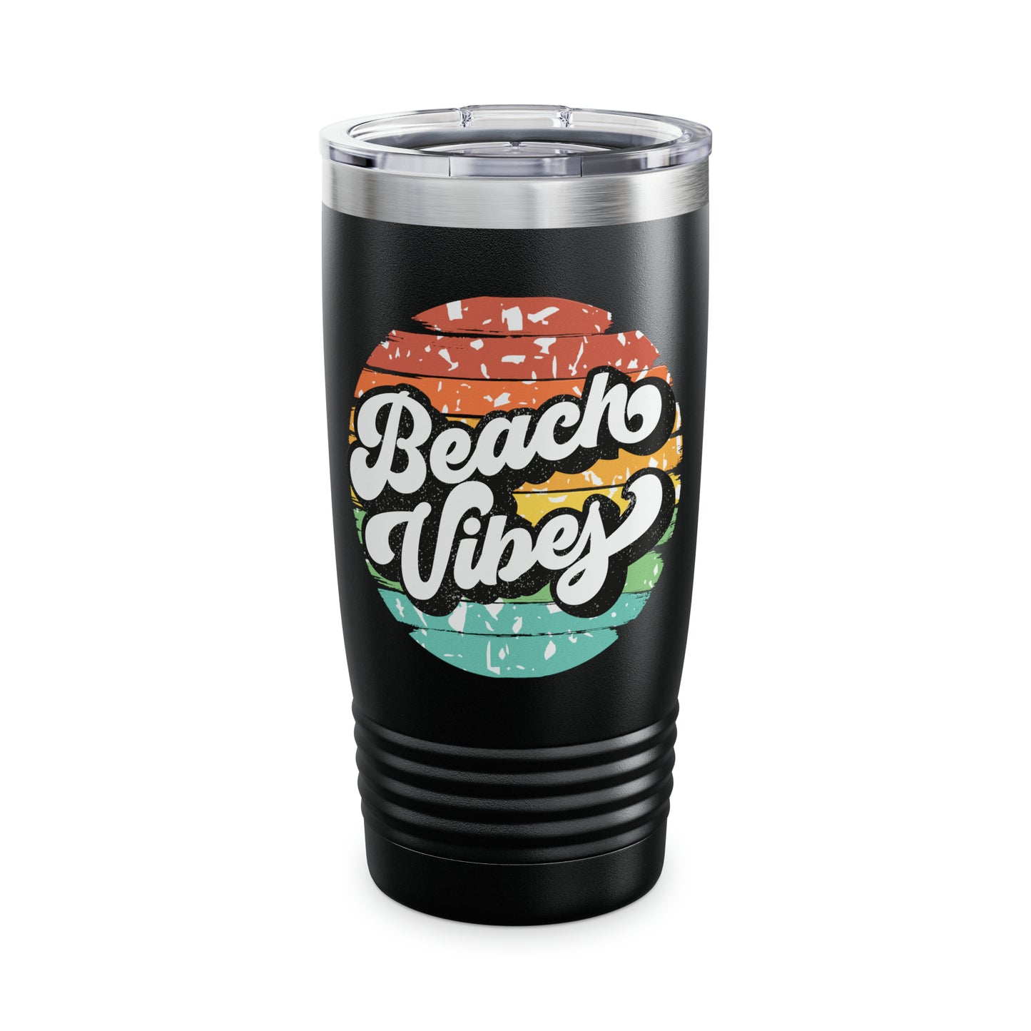 Beach Vibes Retro Ringneck Tumbler, 20oz 3 Colors Available