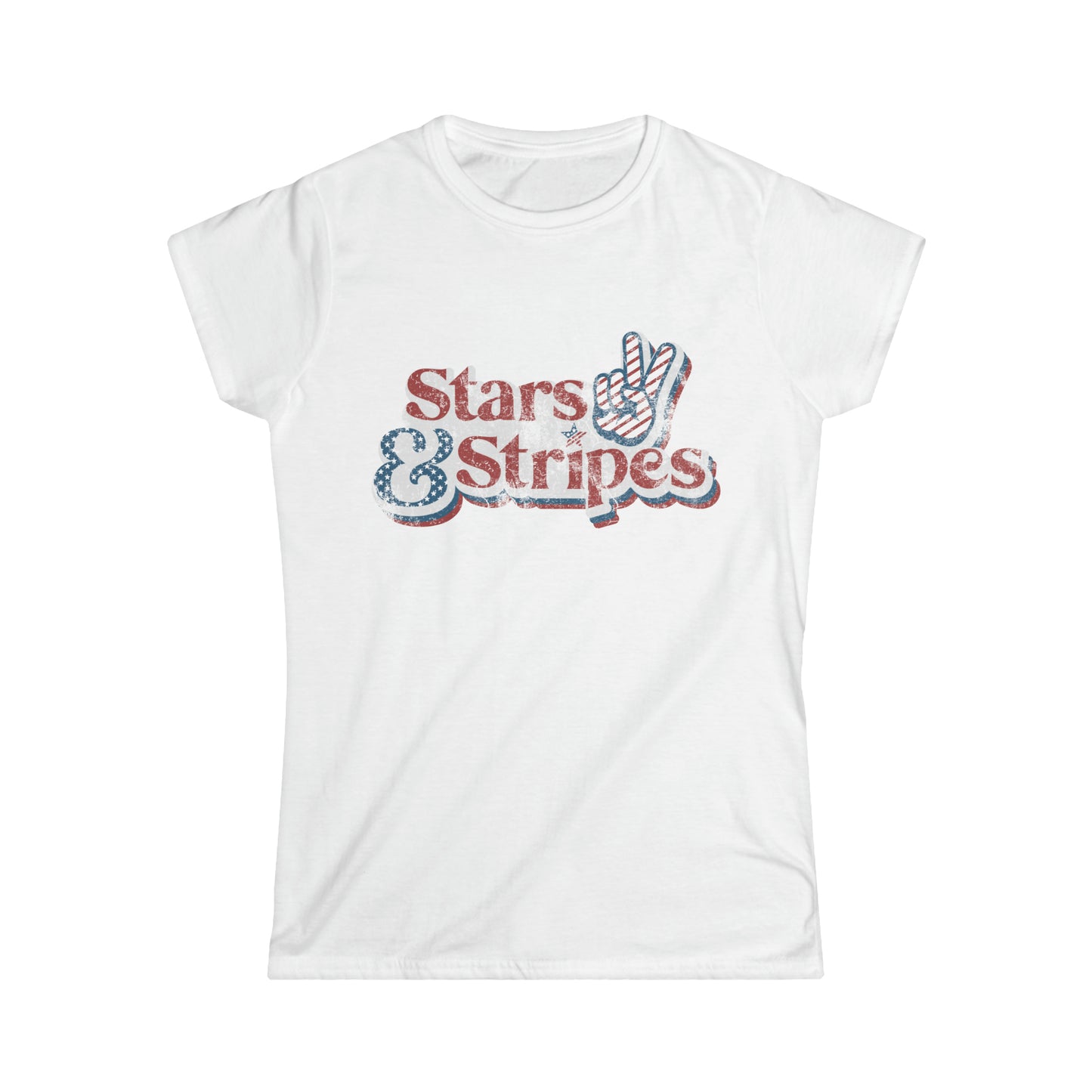 Stars and Stripes Women's Softstyle Tee