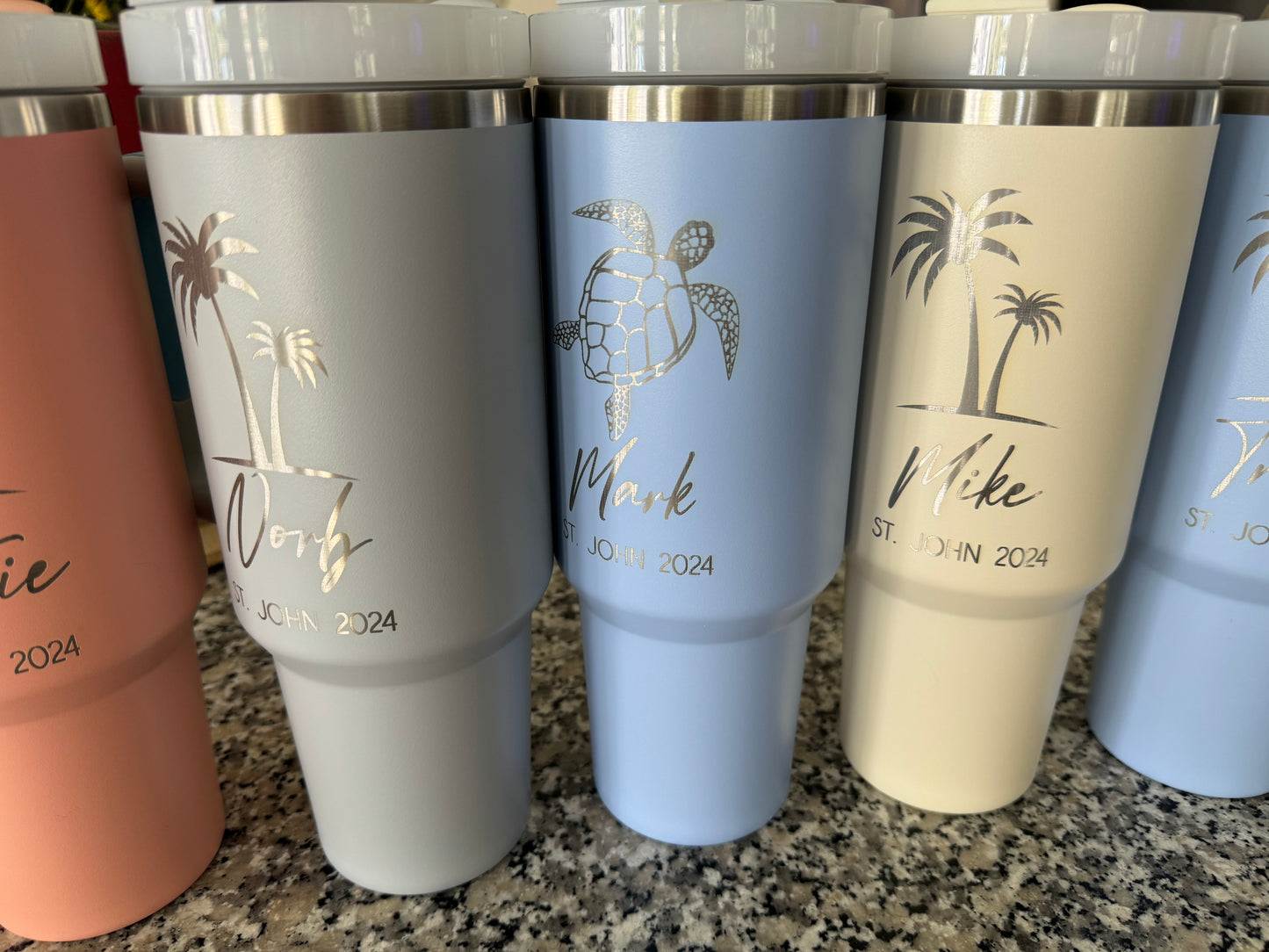 Vacation or Event 40 Ounce Engraved Tumbler - Personalization included