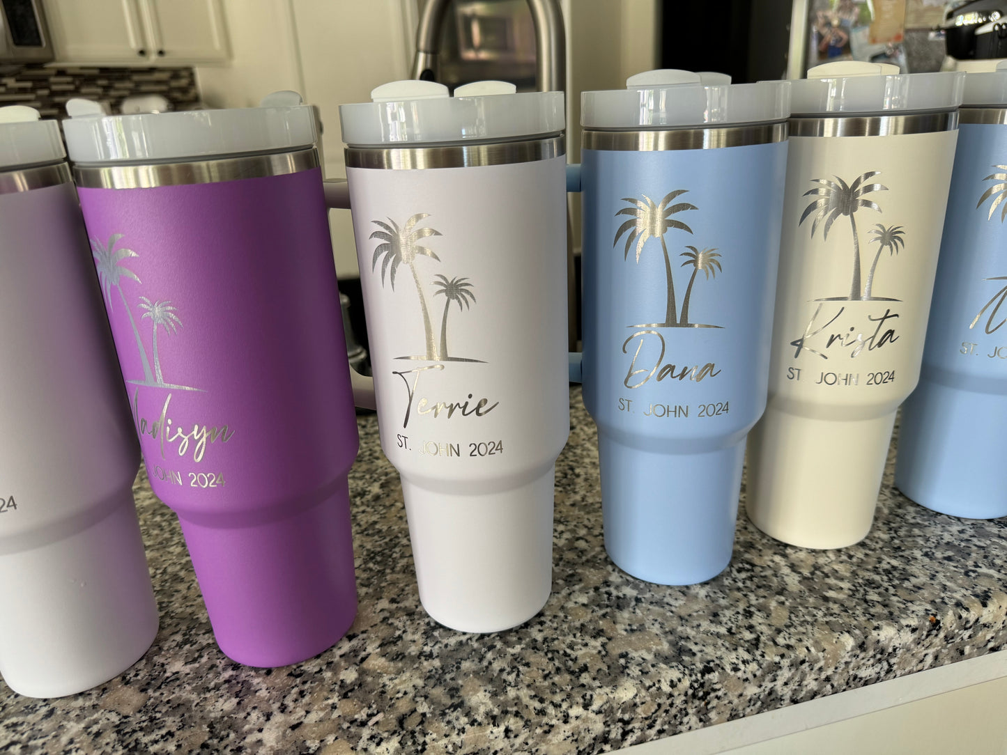 Vacation or Event 40 Ounce Engraved Tumbler - Personalization included