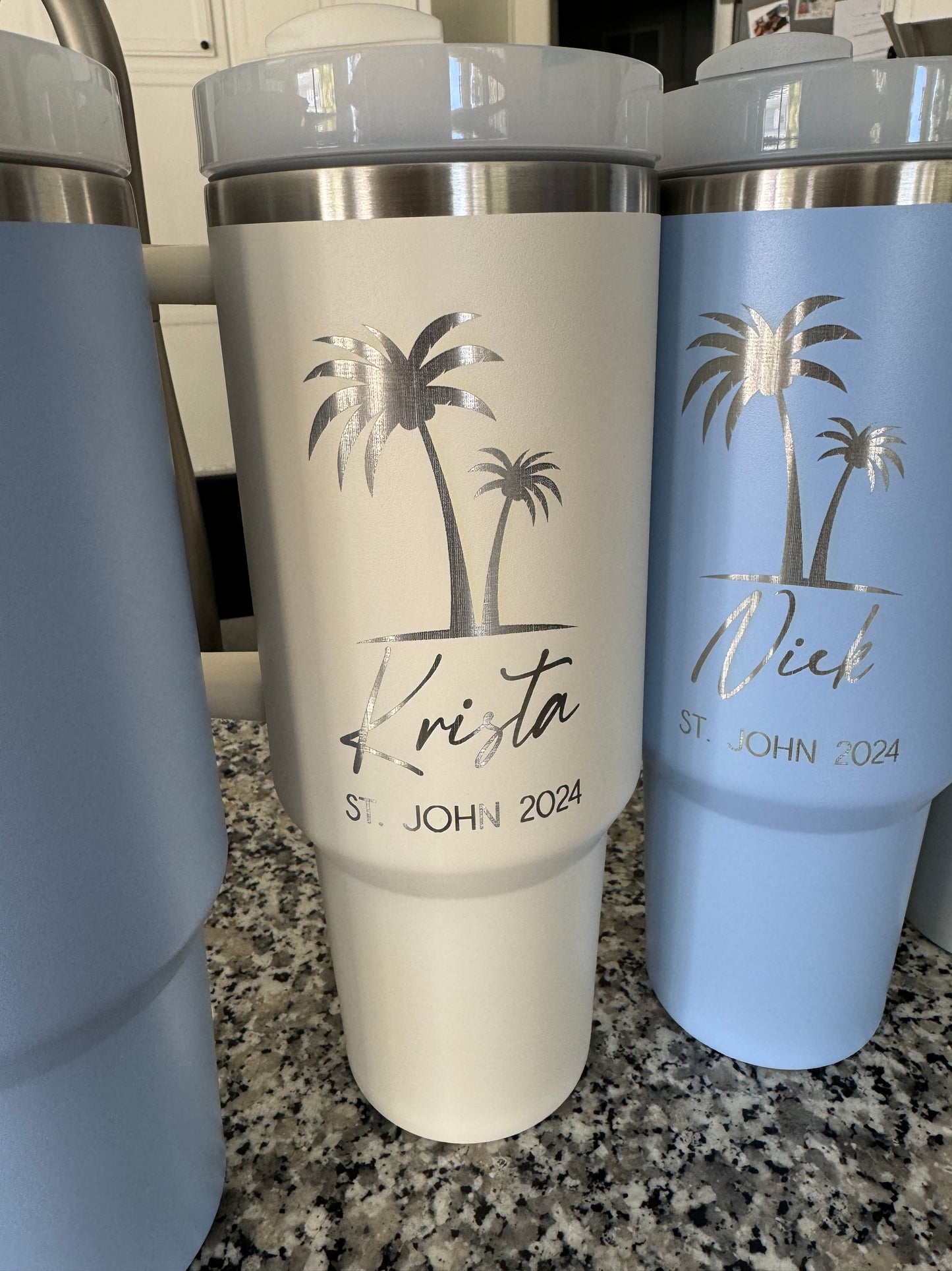 Vacation or Event 40 Ounce Engraved Tumbler - Personalization included