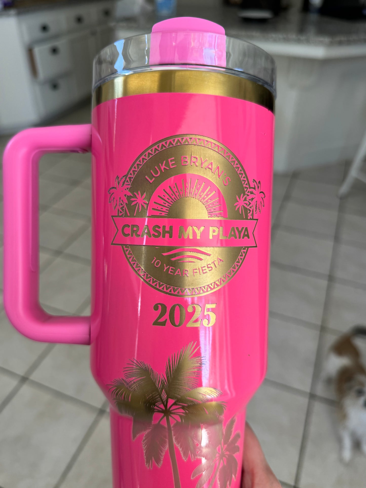 Limited Edition Stanley Pink Parade CMP Engraved Flowstate 40oz Tumbler