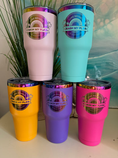 Engraved Color shifting CMP. 30 ounce Tumbler with logo and name