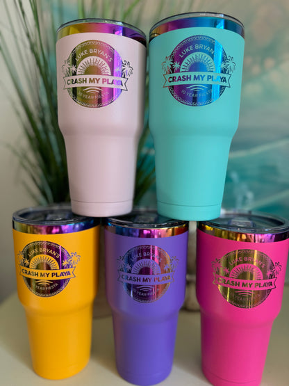 Engraved Color shifting CMP. 30 ounce Tumbler with logo and name